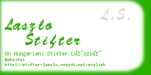 laszlo stifter business card